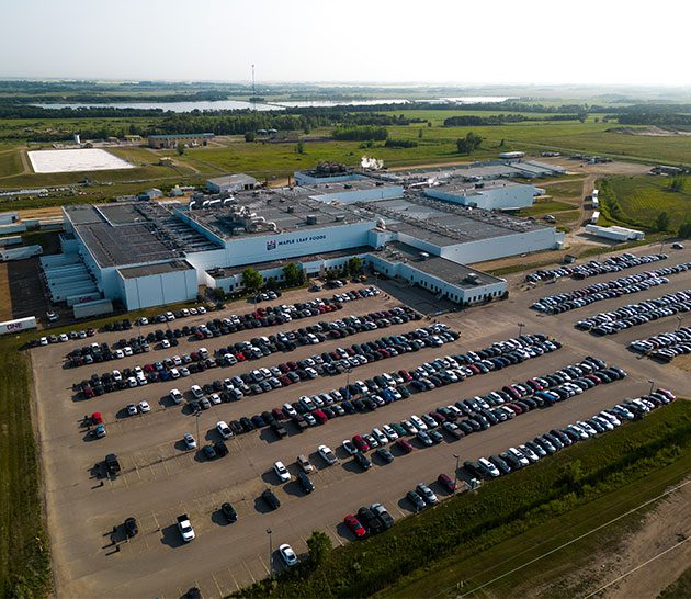 image aérienne de l’usine de Brandon
