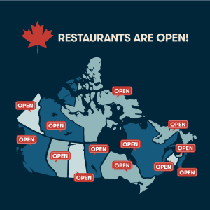 Les restaurants sont ouverts au Canada