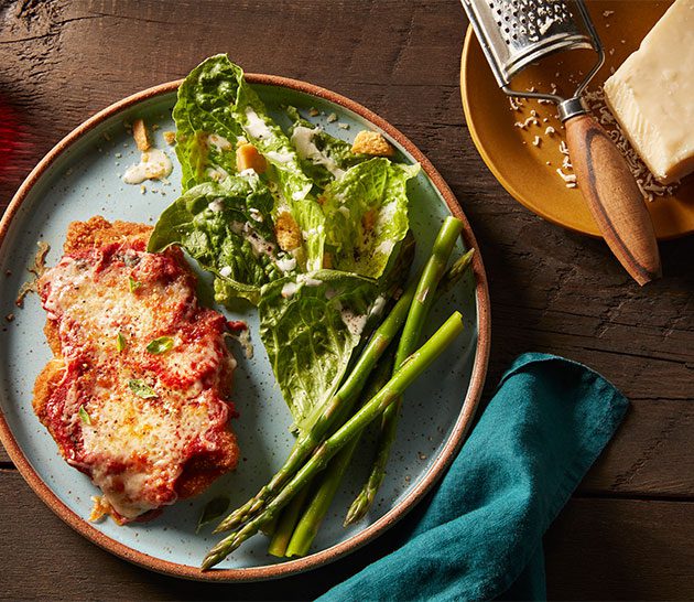 Escalopes de poulet Schnitzel parmesan