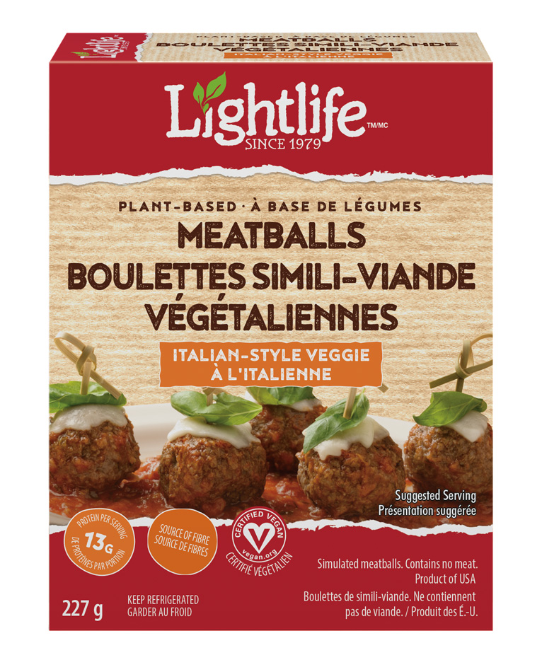 Lightlife boulettes simili-viande végétaliennes à l’italienne