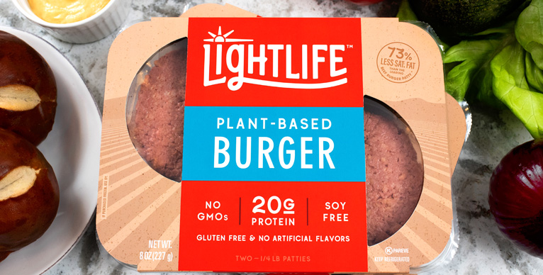 Plant-based Lightlife Burger