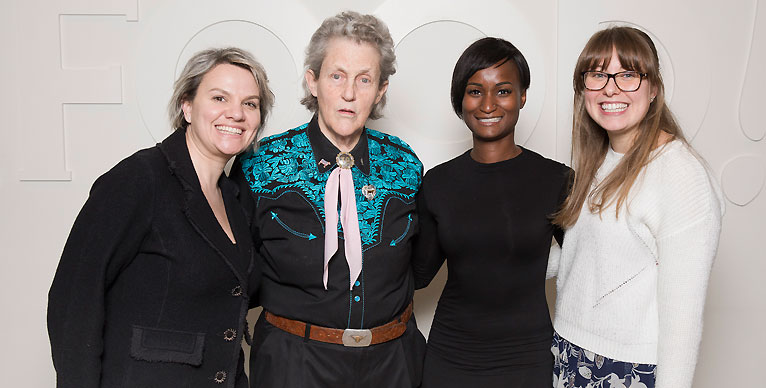 Dr. Temple Grandin at Maple Leaf Foods meeting the Women's Impact Network. Photo by Alex Urosevic.