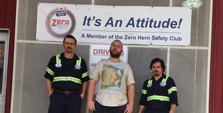 Maple Leaf Foods Zero Hero Club members at Winker Mills facility