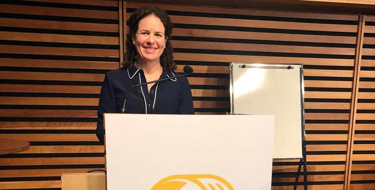 Sarah Stern speaking at Feed Opportunity event