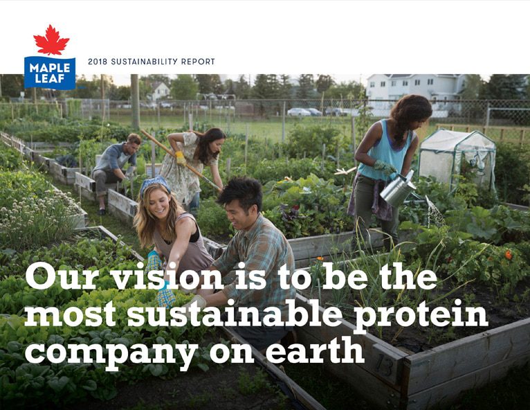 Maple Leaf Foods 2018 Sustainability Report cover image