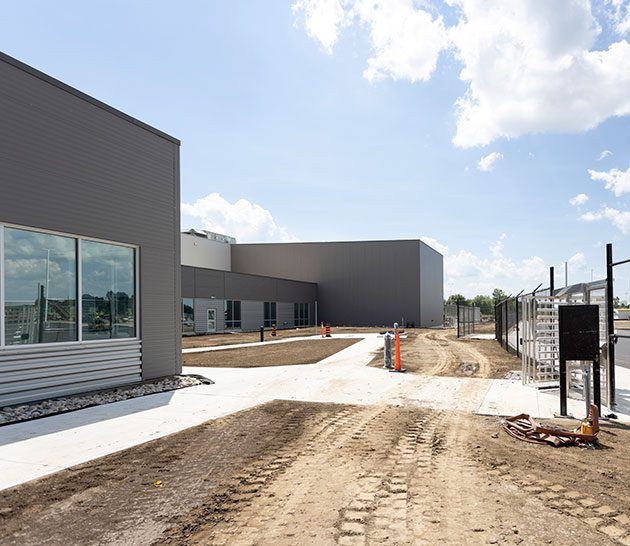 Outside the London Poultry facility
