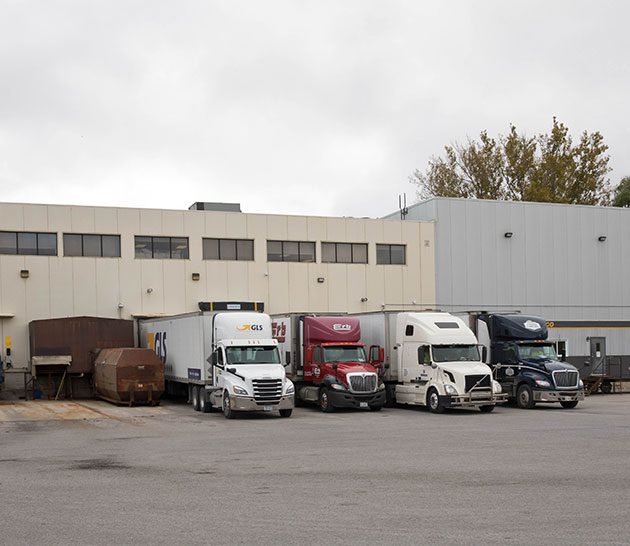 Trucks at the Port Perry Plant