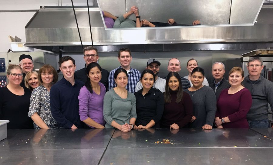 Maple Leaf Foods employees at Eden Garden volunteering.