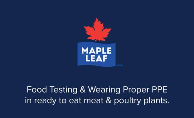 Food testing and wearing PPE