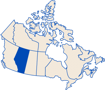 Canada Map, Alberta