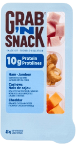 Grab’N Snack Oven Roasted Ham, Cashew, and Cheddar Snack Kit