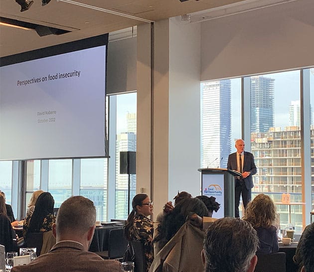 Dr. David Nabarro speaking the Food Security Symposium