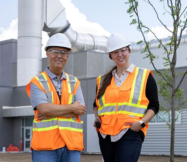 Lou and Carmelle at the London Poultry facility