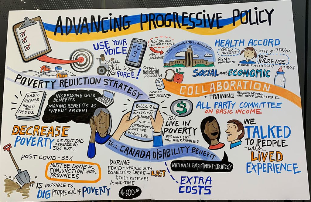 Advancing Progressive Policy poster by artist Kathryn Maxfield