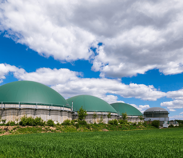 Biogas plant in rural Germany Biofuel Industry concept