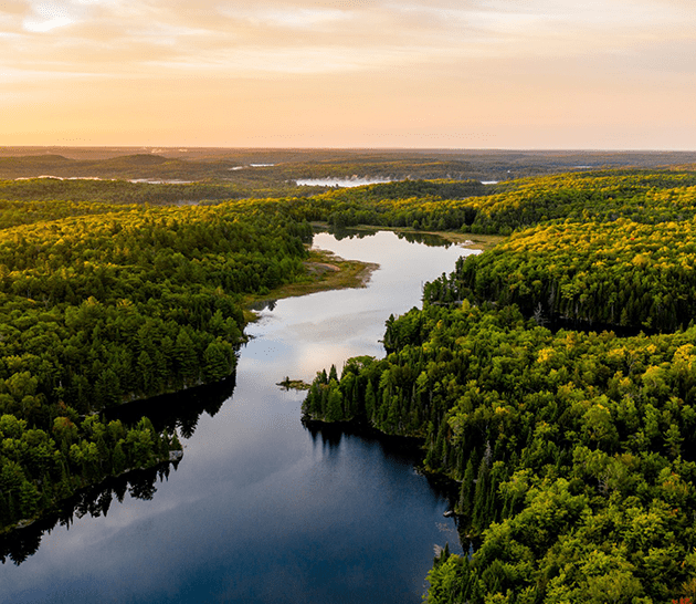 River and sunset