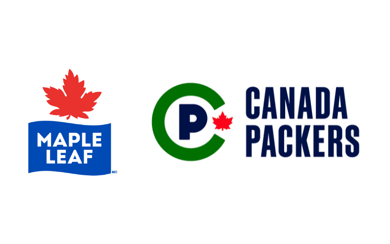 Maple Leaf Foods logo and Canada Packers logo